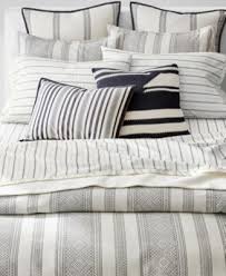 Black And Cream Ticking Bedding Lauren Ralph Lauren Taylor Bedding Collection Reviews Bedding Collections Bed Bath Macy S King Comforter Sets Comforter Sets Queen Duvet Covers