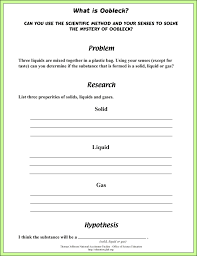 Oobleck Lab Pages Problem Matter Science Middle School Science Activities Science Inquiry