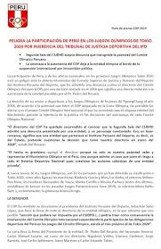Holaesungusto Comite Olimpico Peruano Advierte Que Participacion Peruana Peligra En Tokio 2020 Por Injerencia De La Segund Tokio Tribunal De Justicia Peruanos