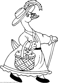You can use our amazing online tool to color and edit the following goose coloring pages. Mother Goose Color Page