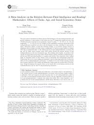 There are many ways look up on youtube to see how look for permanent ink stain removal. Pdf A Meta Analysis On The Relation Between Fluid Intelligence And Reading Mathematics Effects Of Tasks Age And Social Economics Status