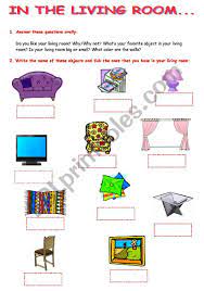 In The Living Room Esl Worksheet By Crisprata