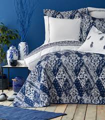 Karaca Home Urla Mavi Cift Kisilik Nakisli Nevresim Ve Yatak Ortusu Set Alkapida Com
