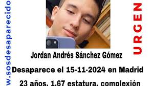 Buscan a un joven, de 23 años, desaparecido el 15 de noviembre en Madrid