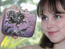 JUDITH LEIBER CRYSTAL CLUTCH HANDBAG BAG