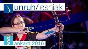 Athletes shoot at a target 18 meters away, 20cm in diamete. Lisa Unruh V Natalia Lesniak Recurve Women S Gold Final Ankara 2016 Youtube