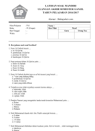Documents similar to sosiologi kelas 10 semester 1 rangkuman. Latihan Soal Uas Pai Kelas 6