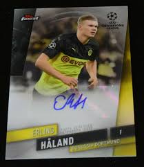 Find out the latest news on erling haaland following his borrussia dortmund move as norweigian strikers continues to break records right here. Erling Haaland Autograph 2020 Topps Finest Uefa Champions League Rc Auto Ssp Borussiadortmund Christian Pulisic Soccer Cards Borussia Dortmund