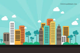 Some city clipart may be available for free. Flat Color Abstract City Background Psd Clip Art