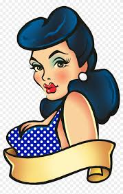 Just part your hair for pigtails, create two french braids, join and pin them. Black Hair Bettie Bang Paige Style Rockabilly Greaser Pin Up Tattoo Free Transparent Png Clipart Images Download