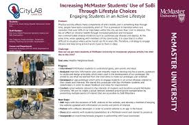 Hamilton public health services, healthy living division. Increasing Mcmaster Students Use Of Sobi Through Lifestyle Choices Engaging Students In An Active Lifestyle Citylab Hamilton