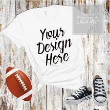 Download White Bella Canvas 3002 T Shirt Mock Up Blank Shirt Image Football Fla Dynamic Dimensions