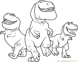 Print top dinosaurs coloring pages for kids. Butch Nash And Ramsey Coloring Page For Kids Free The Good Dinosaur Printable Coloring Pages Online For Kids Coloringpages101 Com Coloring Pages For Kids
