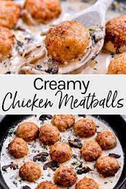 Creamy Chicken Meatballs Easy Chicken Recipes How To Video Recipe Favorite Recipes Chicken Yummy Chicken Recipes Recipes