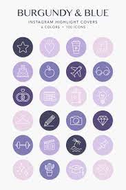 600 Instagram Story Highlight Icons Purple Minimal Icons Etsy Instagram Story Instagram Highlight Icons Instagram