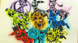 Reviewed in the united states on december 19, 2018. Drawing Eevee Evolution All Pokemon Tattoos Style Mickirway Youtube