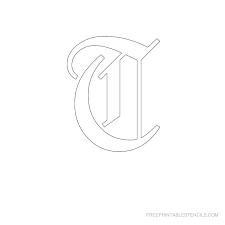 printable old english letter stencils