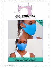 Cut 2 for main fabric cut 2 for lining fabric. Easy Diy Neoprene Face Mask Pattern A4 Computing Computers