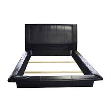 It is a head board sides and base. 52 Off Black Leather Queen Bed Frame Beds