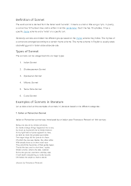 Doc Definition Of Sonnet Sidra Saeed Academia Edu