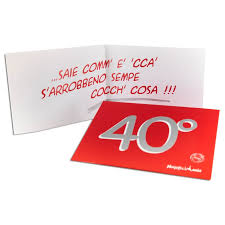 Biglietto Di Auguri Rosso Per 40 Anni Napolimania