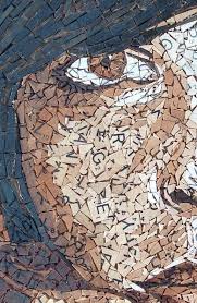 Sepia Scrabble Tile Mosaic Price Reduced Etsy Sepia Mosaic Tiles Mosaic