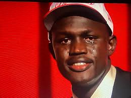 New face for the squad. Crying Maluach.