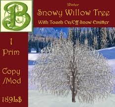 Check your tree for leaves or growth in june. Second Life Marketplace Winter Snowy Willow Tree With Touch On Off Snow Emitter