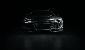 Black Car Audi R8 Sports Car Tuning Front View Black Hd Wallpaper Wallpaperbetter