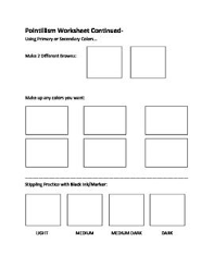 Pointillism Experimenting Worksheet 2 Pointillism Art Lessons Elementary Art Worksheets