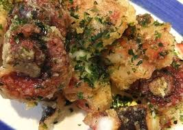 Pan Fried Not Deep Fried Italian Style Octopus Karaage Recipe By Cookpad Japan Recipe Recipes Moroccan Cuisine Deep Fried