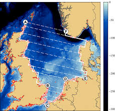 Bathymetric Chart Of The North Sea With Depth Below Msl In