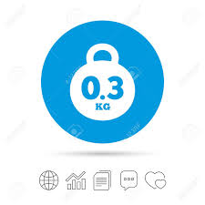 Weight Sign Icon 0 3 Kilogram Kg Envelope Mail Weight Copy