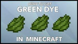 How do you get a dye's color? Minecraft Green Dye How To Get Green Dye In Minecraft Youtube