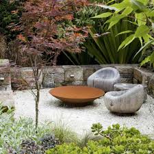This Corten Steel Fire Bowl Makes A Great Focal Point In Your Design But Also A Luxury Of Enjoying Those Summer Evenings F Garden Design Small Gardens Garden