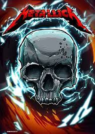 Artstation Skull Lightning Amiram Zocowitzky Metallica Art Rock Band Posters Heavy Metal Art
