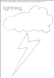 Have the kids complete thunder and lightning activities that allow them to learn about earth's weather and have fun at the same time. Lightning Outline Template Preschool Craft Activities Lightning Thunder Weather