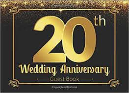 Browse 4,166 celebrates 20 year anniversary stock photos and images available, or start a new search to explore more stock photos and images. 20th Wedding Anniversary Guest Book Celebrating 20 Year Of Happy Marriage Memories Party Guest Book Sign In For Family And Friends To Write In And Comments Lovely Golden Cover