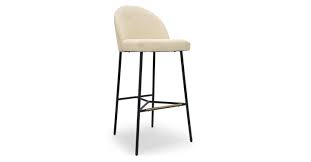 En plus de son look contemporain, la chaise de dimensions des sièges de bar. Tabouret De Bar Blanc Bouclette Metal Noir Nv Gallery Bane Nv Gallery
