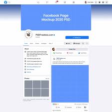 Facebook Page Mockup 2020 New Design Psd In 2020 Facebook Page Mockup Social Media Mockup Mockup