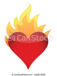 Maybe you would like to learn more about one of these? Heart On Fire Illustration Design Isolated Over A White Background Canstock