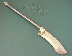 I'm on a study abroad design program trip with 5 other people from my graphic design program. Indian 19th Century Bhuj Kuttai Sword Elephant Knife Sindhi Cavalry Axe Sword Bygone Blades
