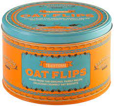 The Cheese And Wine Shop Of Wellington Farmhouse Biscuits Oat Flips Retro Tin