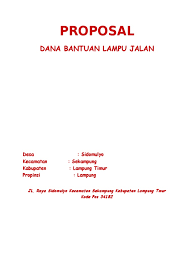 Penutup demikian proposal permohonan pemasangan tiang kabel listrik pln di rt. Proposal Pju