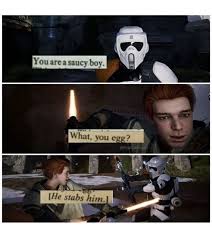Pin By Caroline Jones On Star Wars Star Wars Humor Star Wars Fallen Order Star Wars Memes