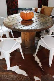 May 06, 2021 · 17. Our Rustic Modern Dining Room Thewhitebuffalostylingco Com Spool Tables Wood Spool Dining Room Table