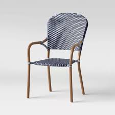 French Cafe Wicker Stack Patio Chair Threshold Wicker Patio Chairs Patio Chairs Stacking Patio Chairs