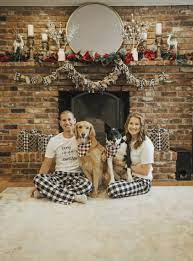 Matching Family Christmas Pajamas With Dog Dog Christmas Pictures Christmas Family Photoshoot Dog Christmas Photos