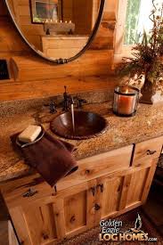 Pin By Golden Eagle Log Homes Cabin On Log Home Bathrooms Log Home Floor Plans Log Home Bathrooms Log Home Decorating