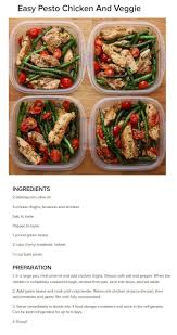 Weekday Meal Prep Pesto Chicken Veggies Recipe By Tasty Recipe In 2020 Clean Meal Prep Meal Prep Clean Eating Meals